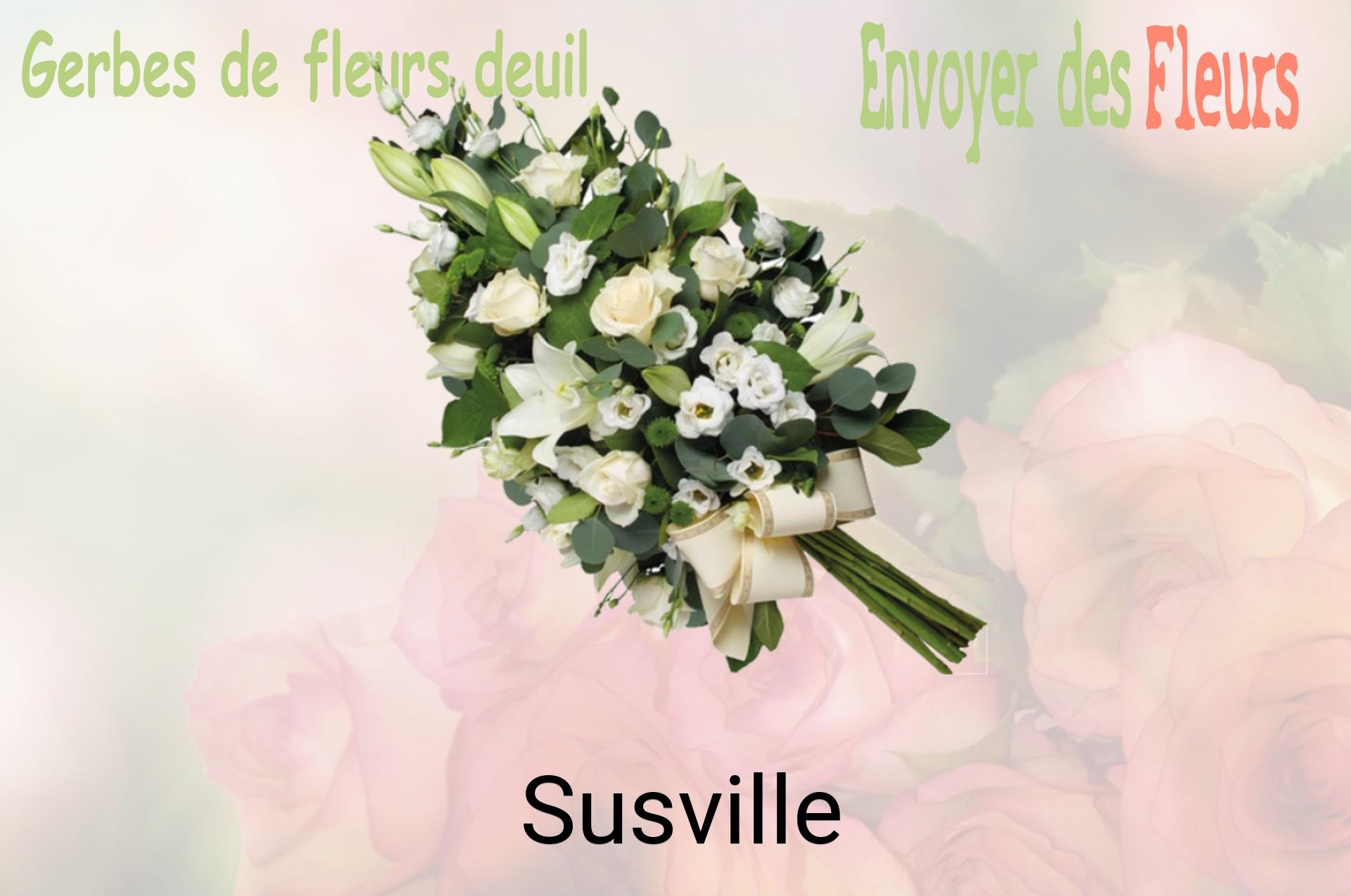 Gerbe de fleurs de deuil livrée à Susville